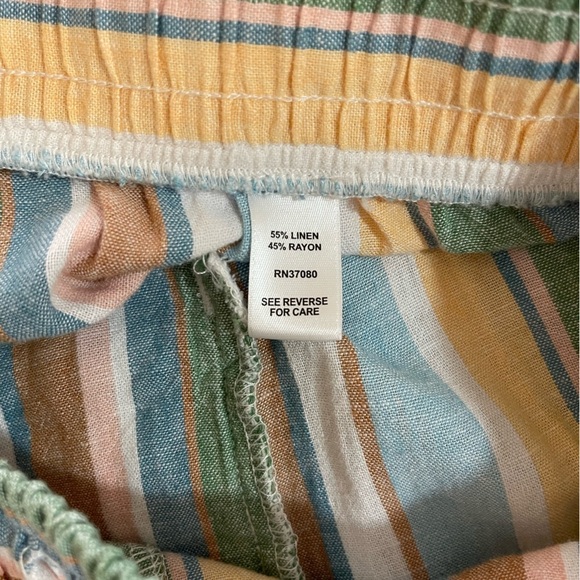 NWT! Women’s Cato BOHO linen blend wide leg earth colored striped pants 18/20W - Picture 4 of 4